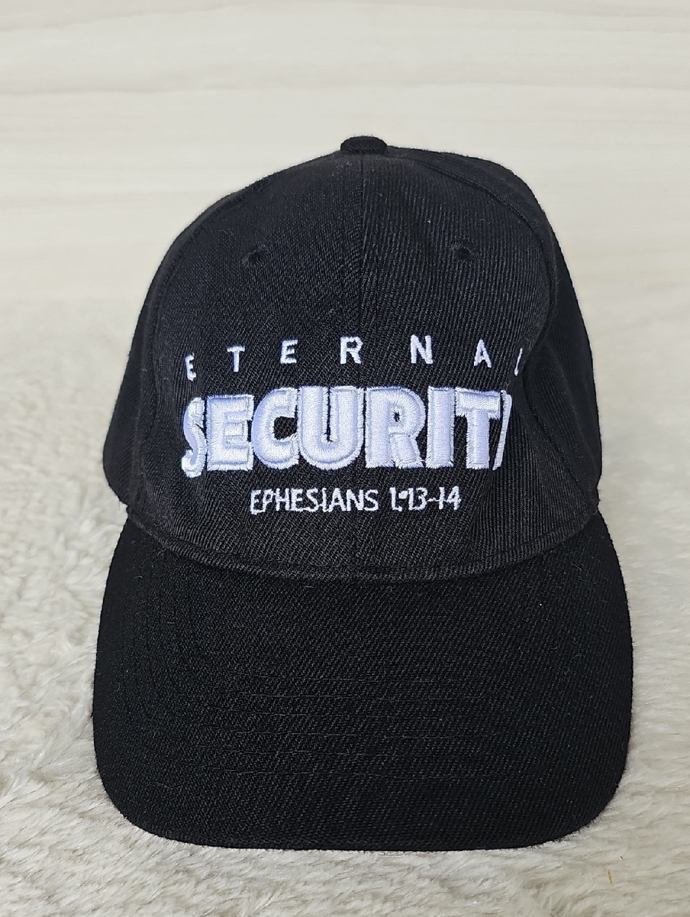 Kys Design CAP Eternal Security Ephesians 1:13-14 Black Baseball Hat
